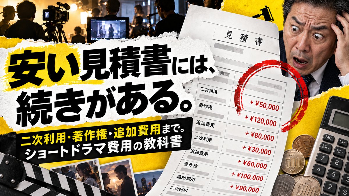 ショートドラマ制作費用の相場と内訳｜価格を左右する5つの要因