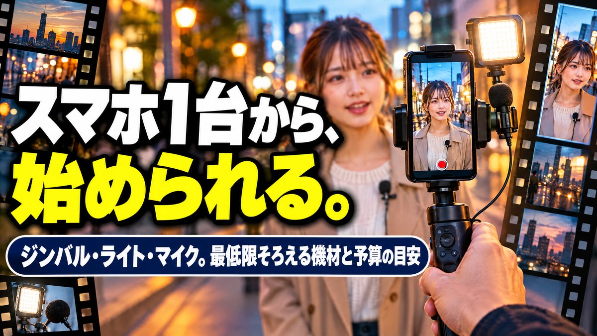 縦型ショートドラマの撮影機材ガイド｜スマホ1台から始める“最低限”の揃え方